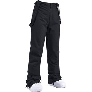 HOTIAN Size XL Womens Black Snow Pants Insulated Waterproof Ski Bibs Winter Warm